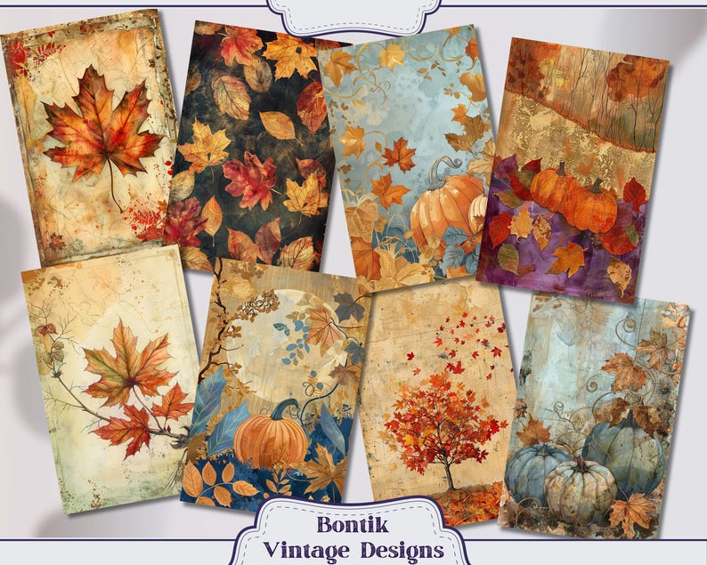 Fall Junk Journal Pages Autumn Memories, A5 Junk Journal Printable Kit ...