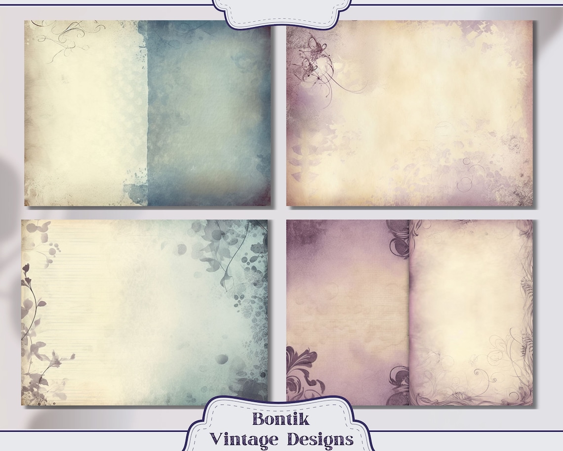 Various Color Blank Vintage Junk Journal Papers, Journal Scrapbook ...