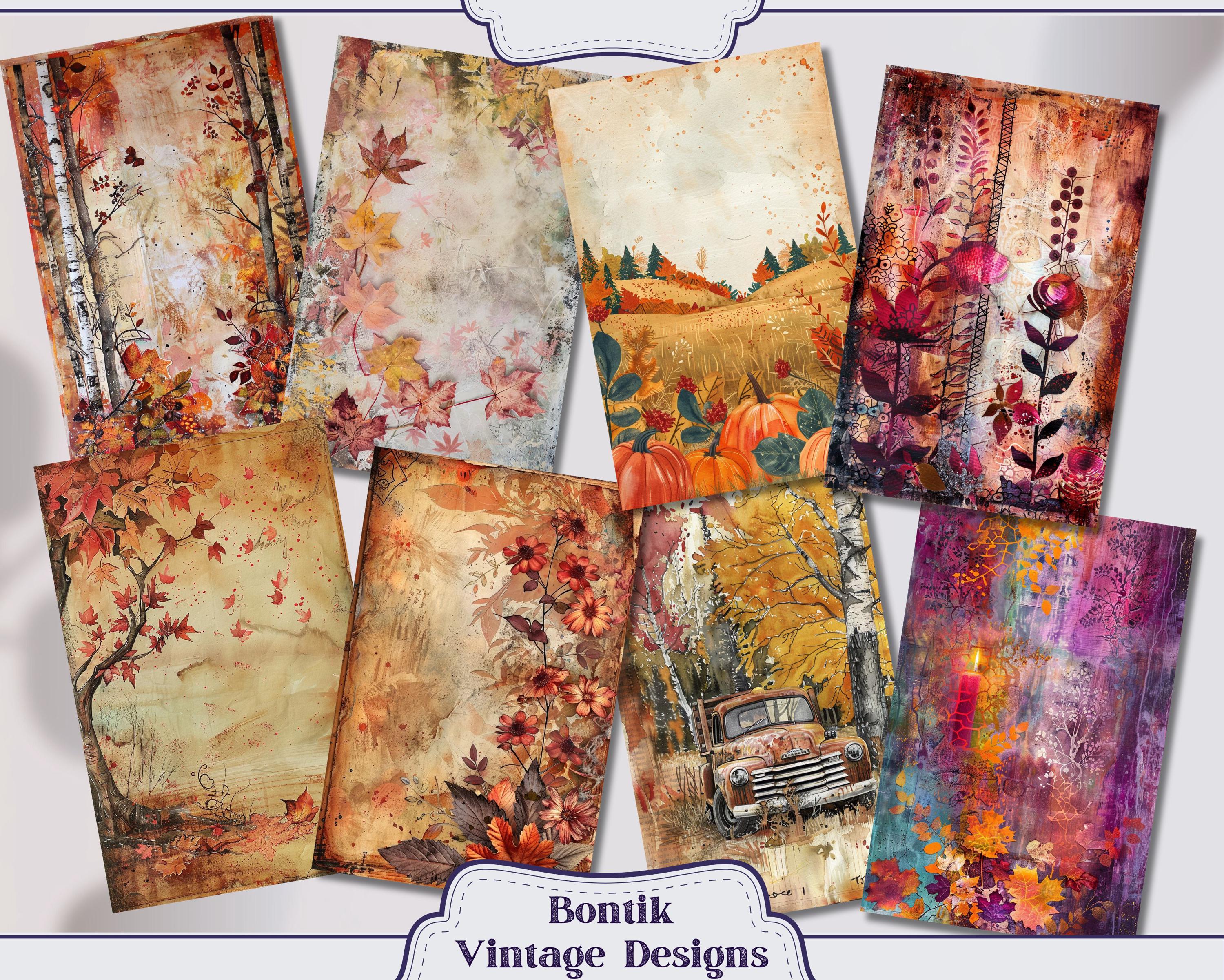 Fall Junk Journal Pages Timeless Fall, A5 Junk Journal Printable Kit ...
