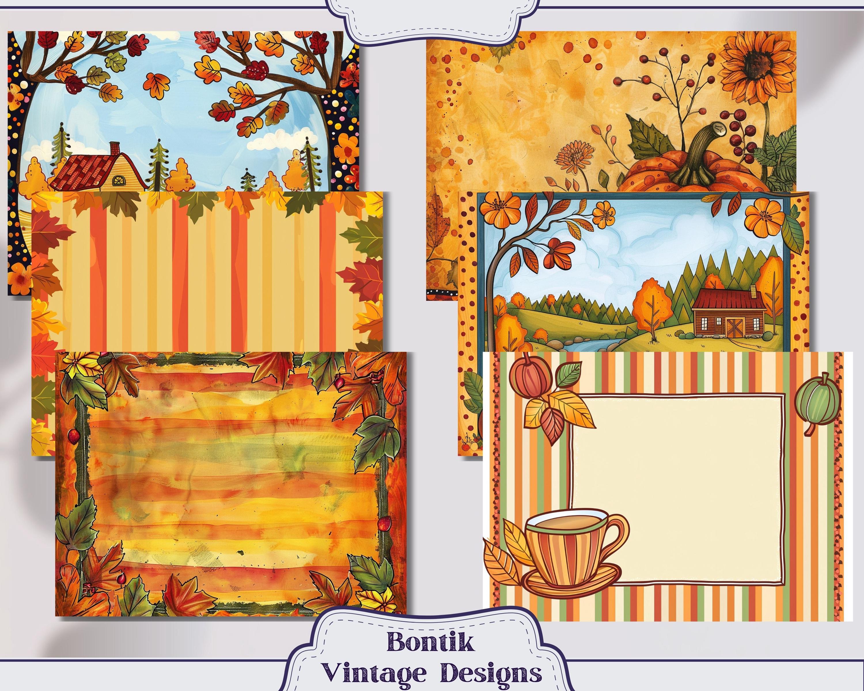 Very Bright Fall Junk Journal Printable Set of Whimsical Pages is ...