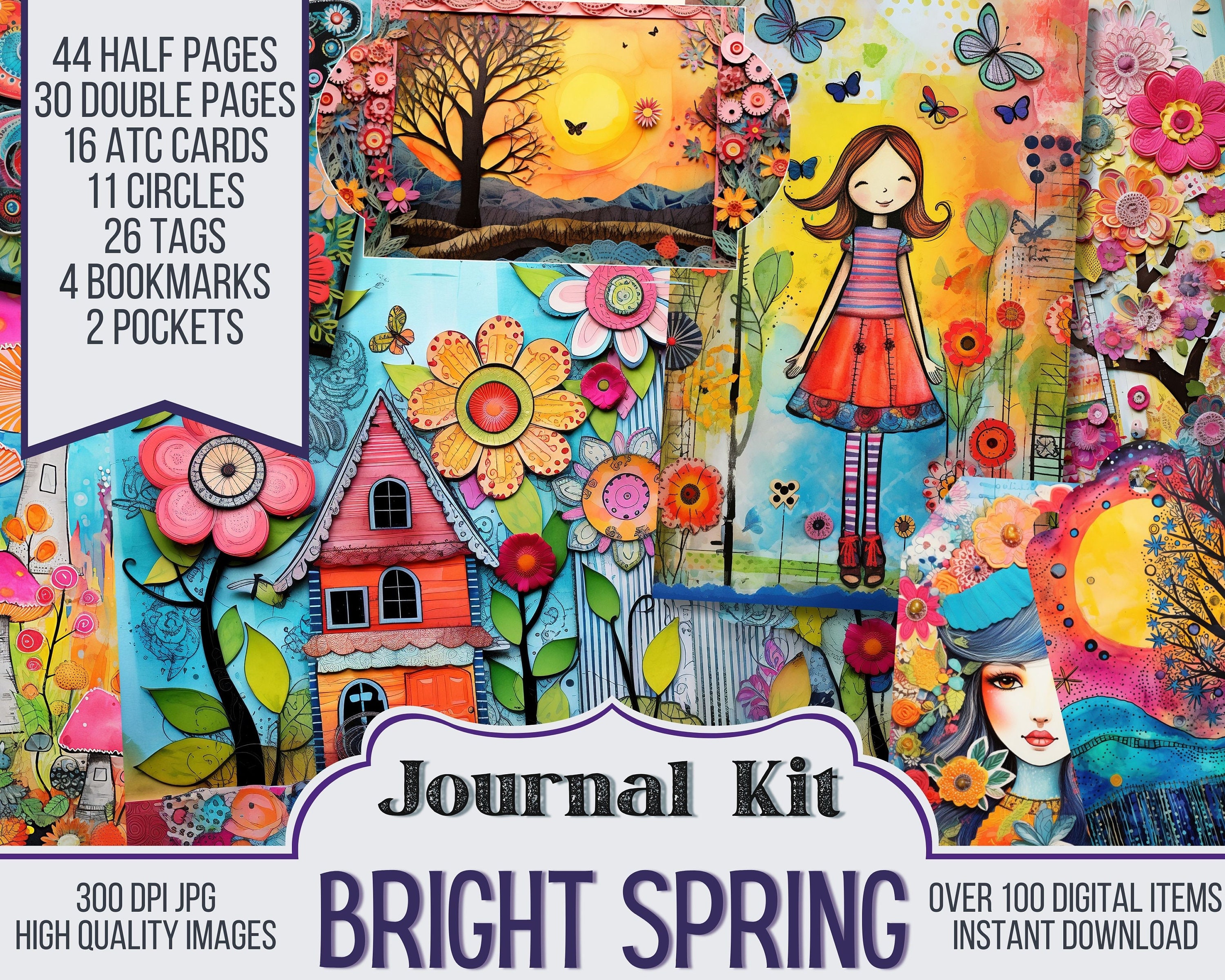 Junk Journaling Supplies , 88 Piece, Journaling Stickers, Journaling,  Scrapbook Papers, Paper Stickers, Labels, Cards, Vintage Set, Ephemera 