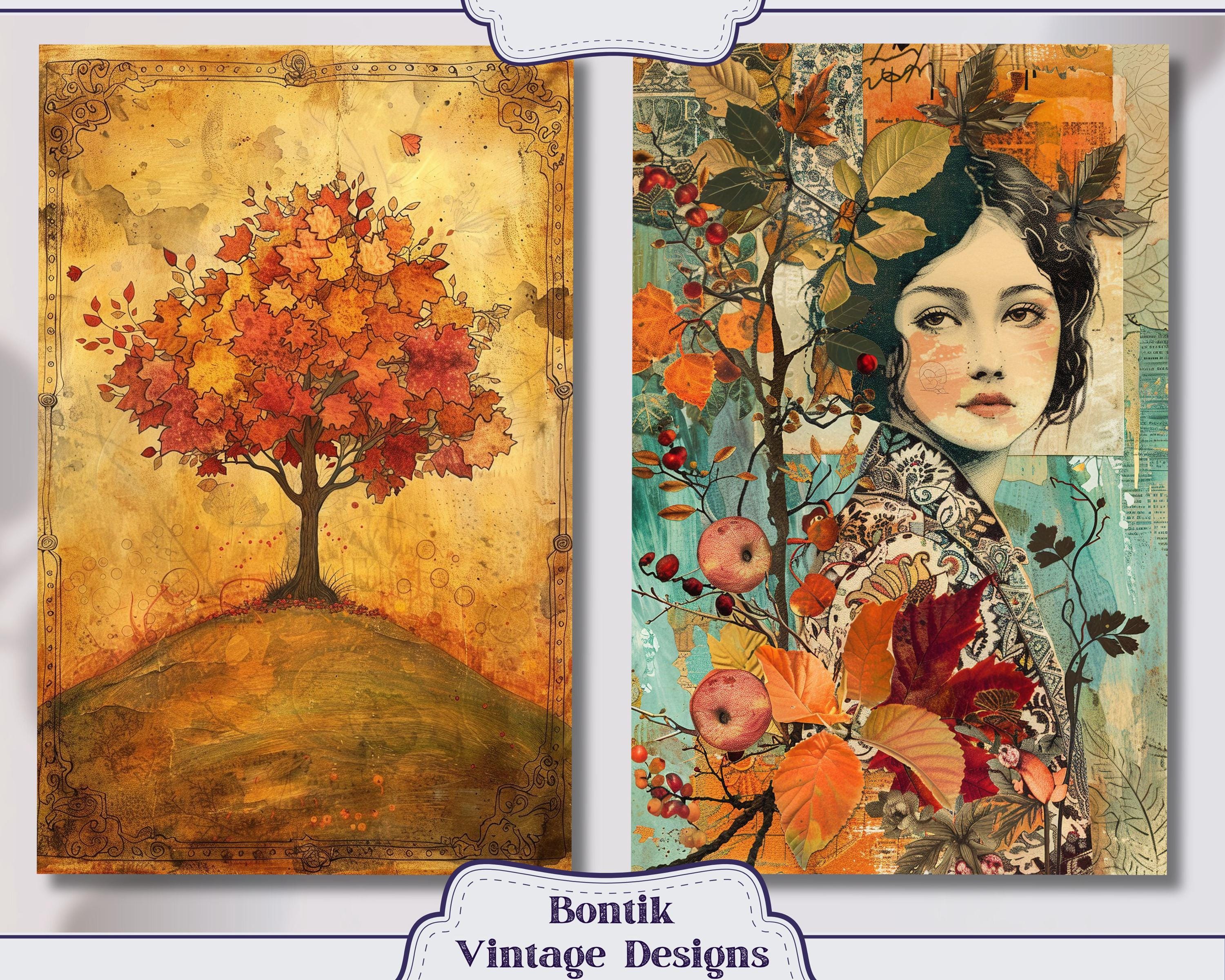 Fall Junk Journal Pages Autumn Memories, A5 Junk Journal Printable Kit ...