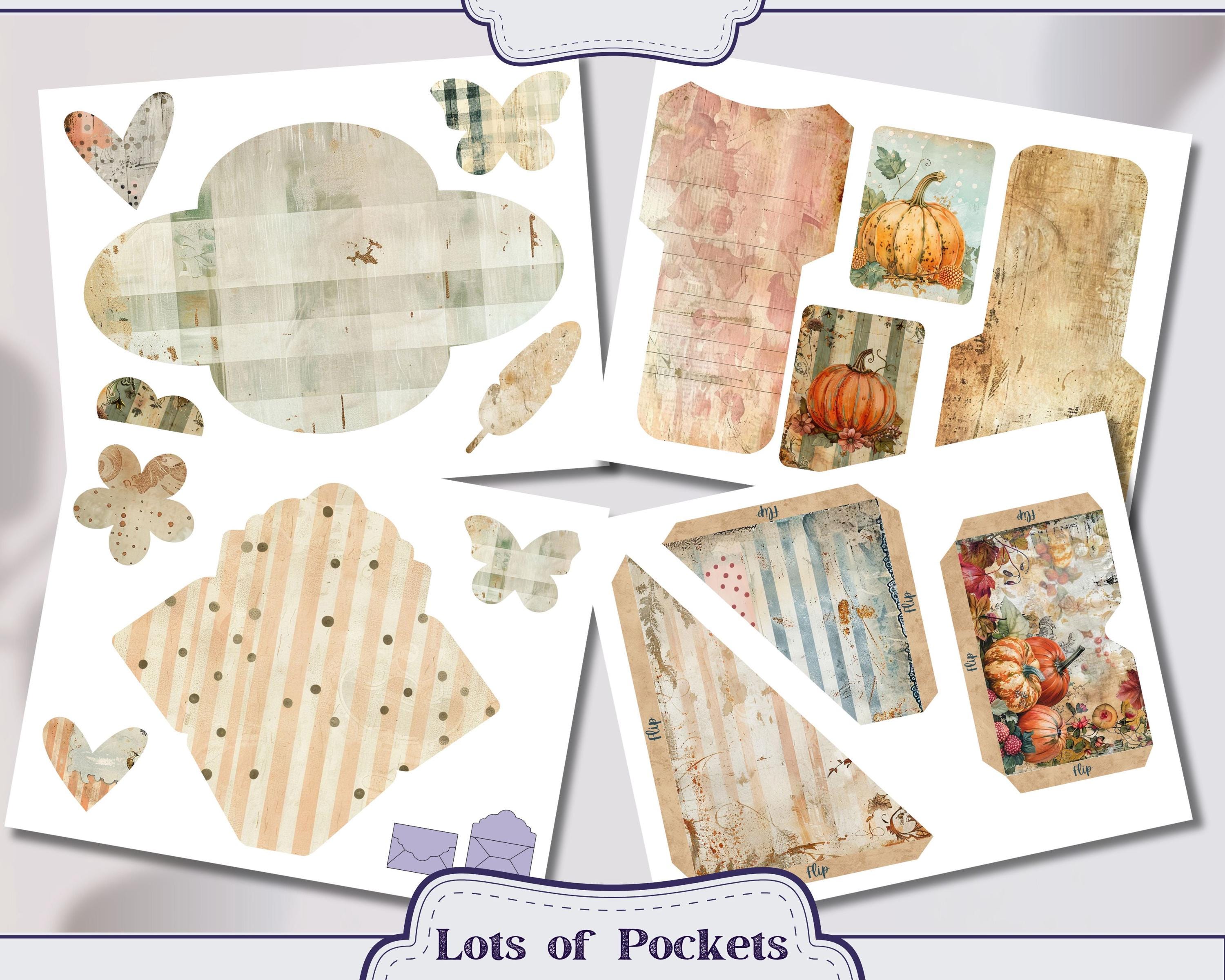 Vintage Pumpkins Fall Junk Journal Kit Includes 40 Printable Pages & 81 ...