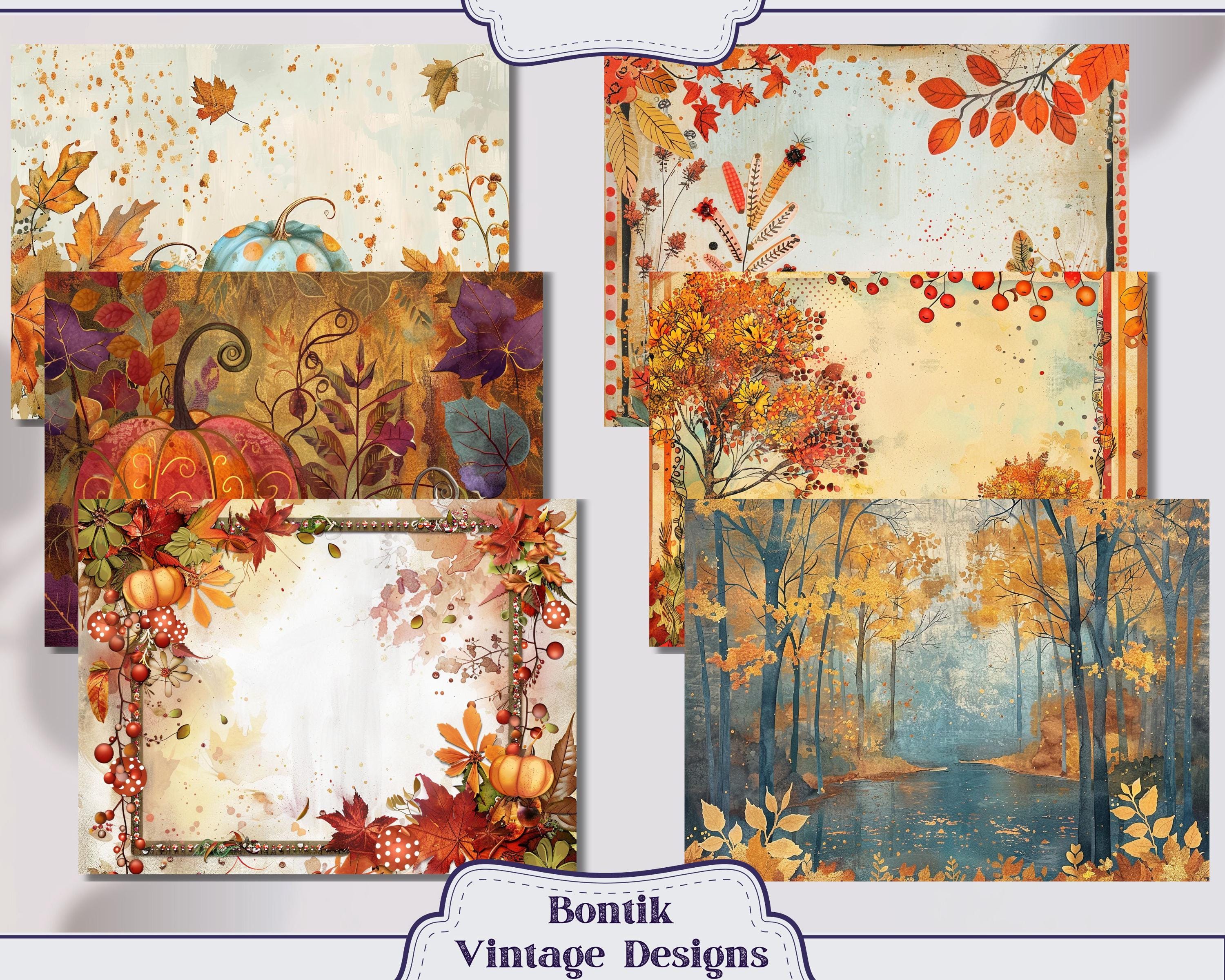 Autumn Memories Junk Journal Printable Set of Fall Pages is Perfect ...