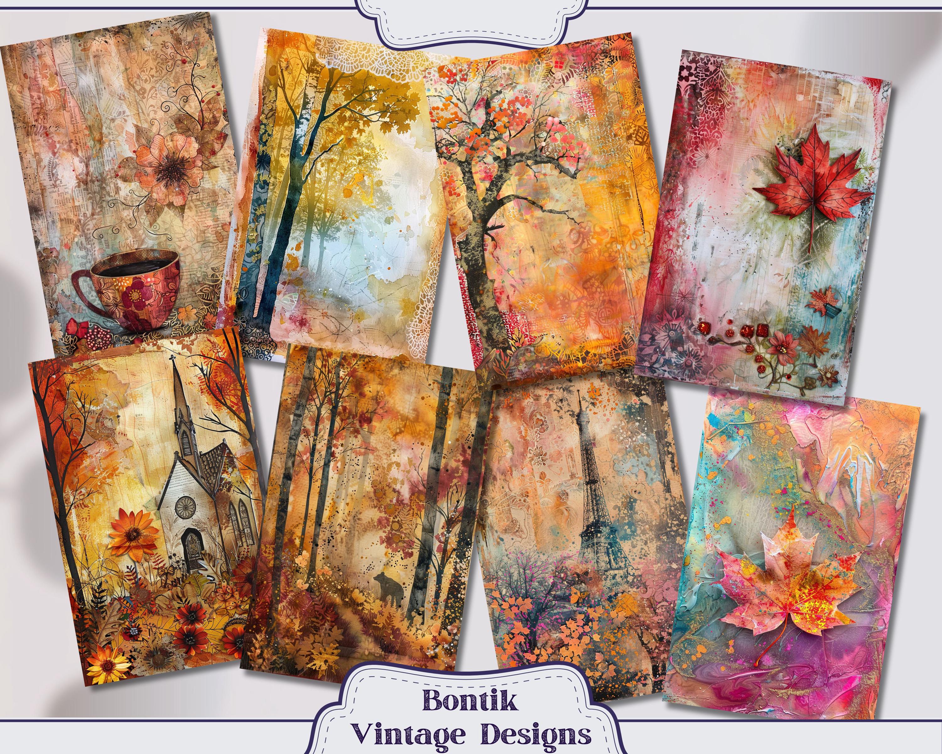 Fall Junk Journal Pages Timeless Fall, A5 Junk Journal Printable Kit ...
