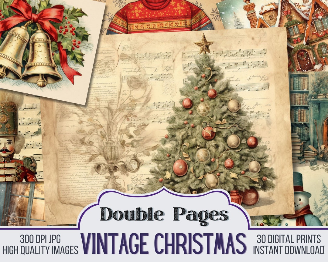 ヴィンテージクリスマス ヴィンテージジャンクジャーナル ダブル