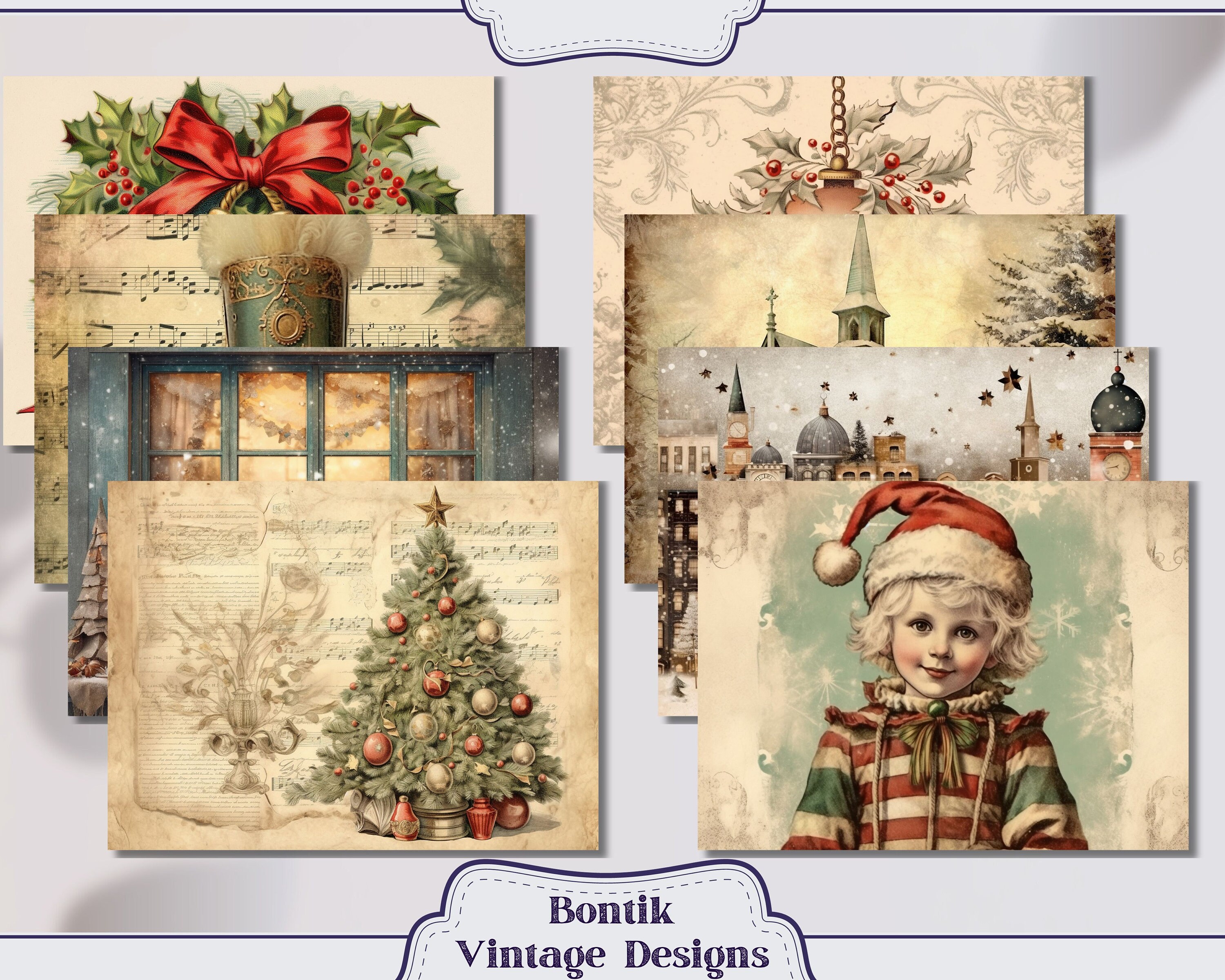 ヴィンテージクリスマス ヴィンテージジャンクジャーナル ダブル