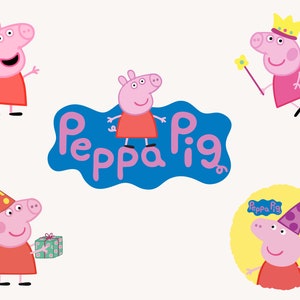 Peppa Pig SVG, Bundle Layered SVG, Layered and Instant downloadable files for cricut, Peppa Pig PNG clip art and printables for t-shirts