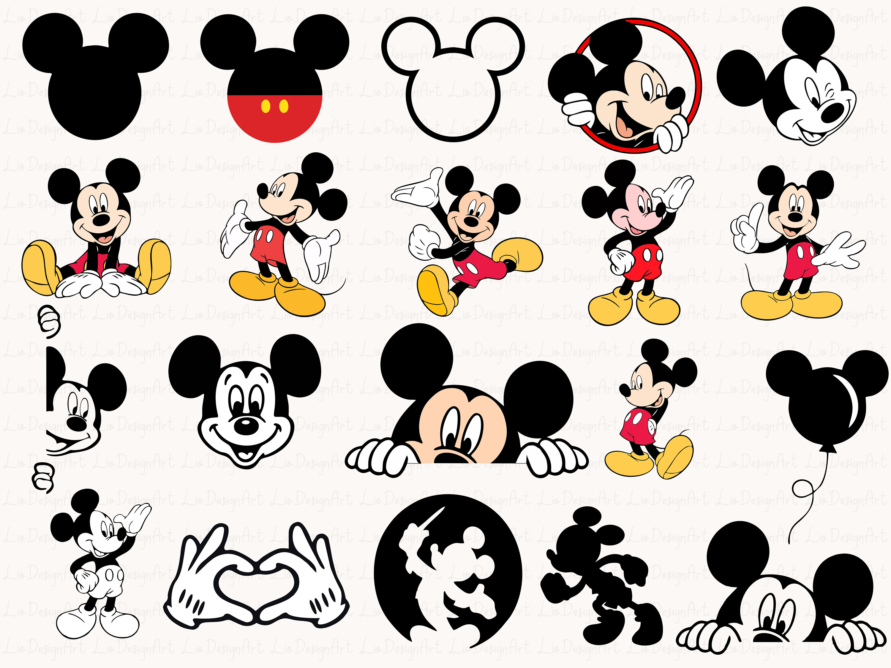 Mickey Mouse SVG Bundle Layered Head Svg Birthday Tshirt Svg - Etsy ...