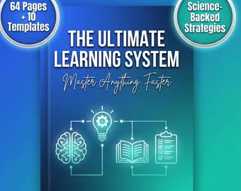 The Ultimate Learning System Interactive Guide + PDF | Study Planner with Pomodoro Timer | Student Success | Memory Techniques | Digital