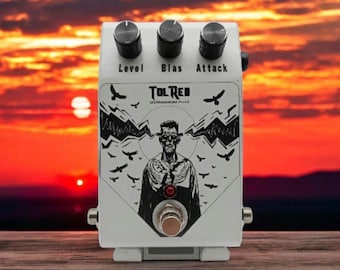 Germanium fuzzpedaal. Vintage geluid handgemaakt gitaareffectpedaal.