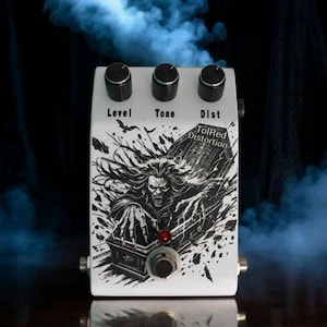 Pedal de efectos de distorsión de alta ganancia para guitarra, hecho a mano - True Bypass