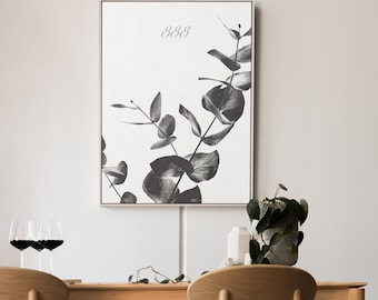 Balance Angel Poster Original Design 888 Angel Number Digital Download Printable Wall Art Instant Download Decor Minimalist Plant