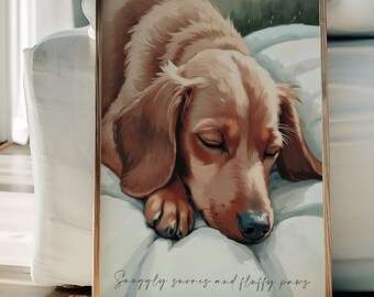 Dachshund dog painting, dog wall art, dog lover gift,