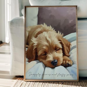 Cavapoo print, dog wall art, dog gift, dog painting