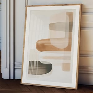 Neutral wall art, Minimalist neutral art, textured look painting, organic abstract print, neutral modern painting, neutral decor