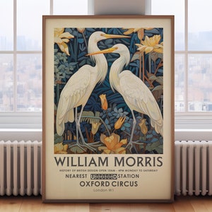 Vintage William Morris print, bird print, vintage botanical wall art, London print, vintage animal print, woodland print,