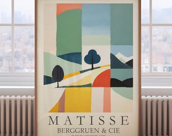 Henri Matisse print, Matisse landscape painting, botanical painting, exhibition print, abstract landscape print,