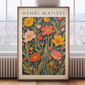 Henri Matisse print, Matisse spring florals painting, floral decor, vintage botanical print, art gift, spring floral wall art, floral gift