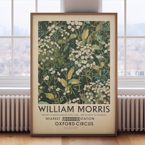 William Morris print, Flower market print, vintage botanical print, London botanical wall art, floral wall art, flowers print