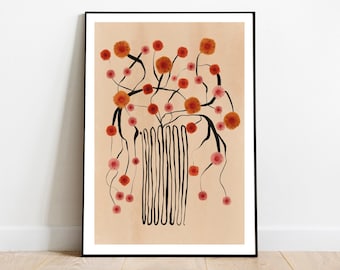 Les Fleurs print, vintage floral wall art, flower poster, vintage botanical print, flower market, botanical wall art, flower wall art,