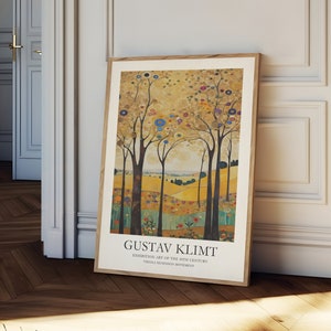 Gustav Klimt Print, Klimt Museum Poster, Gustav Klimt Poster, Klimt Exhibition Poster, Art Nouveau, abstract landscape print, image 1