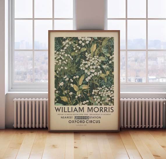 William Morris print, Flower market print, vintage botanical print, London botanical wall art, floral wall art, flowers print