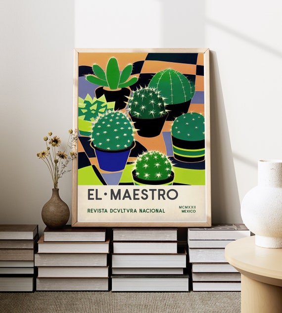 Cactus Wall Art, Mexican Wall Art, El Maestro Magazine Print, Mexico Travel  Poster, Vintage Wall Art, Mexican Culture, Cactus Poster - Etsy