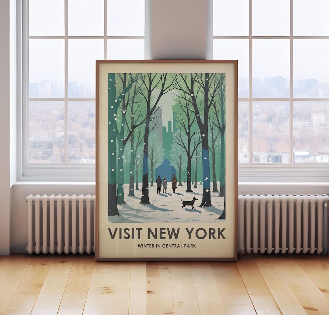 New York Vintage Travel Print, Exhibition Poster, Retro New York Poster ...