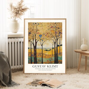 Gustav Klimt Print, Klimt Museum Poster, Gustav Klimt Poster, Klimt Exhibition Poster, Art Nouveau, abstract landscape print, image 4