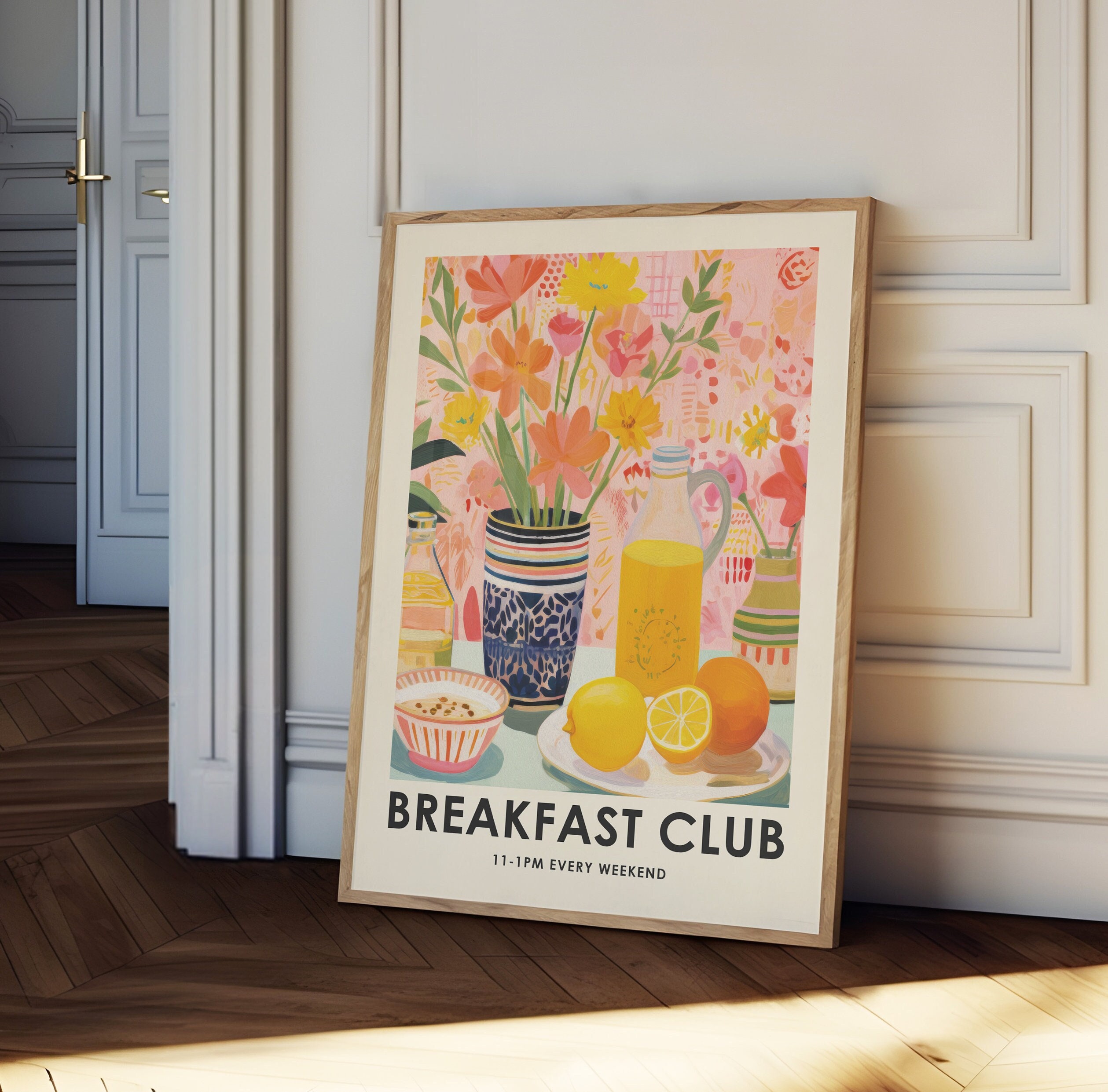 Breakfast Print Breakfast Club Print, Vintage Food Print, Breakfast Print, Food ...