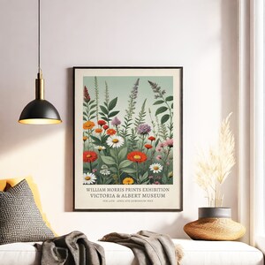 William Morris Gallery Wildflowers Wall Art Poster – Choose Your Size – Art Deco Style, BLC