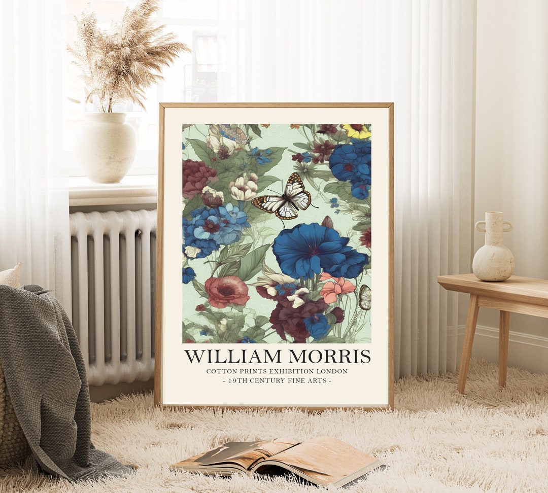 William Morris Floral Print, Vintages Style William Morris Exhibition ...