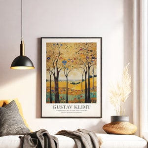 Gustav Klimt Print, Klimt Museum Poster, Gustav Klimt Poster, Klimt Exhibition Poster, Art Nouveau, abstract landscape print, image 2