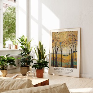 Gustav Klimt Print, Klimt Museum Poster, Gustav Klimt Poster, Klimt Exhibition Poster, Art Nouveau, abstract landscape print, image 5