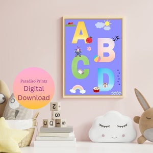 Alphabet Wonderland For Nursery Wall Art Decor: Discovering ABCs with Joy and Play!