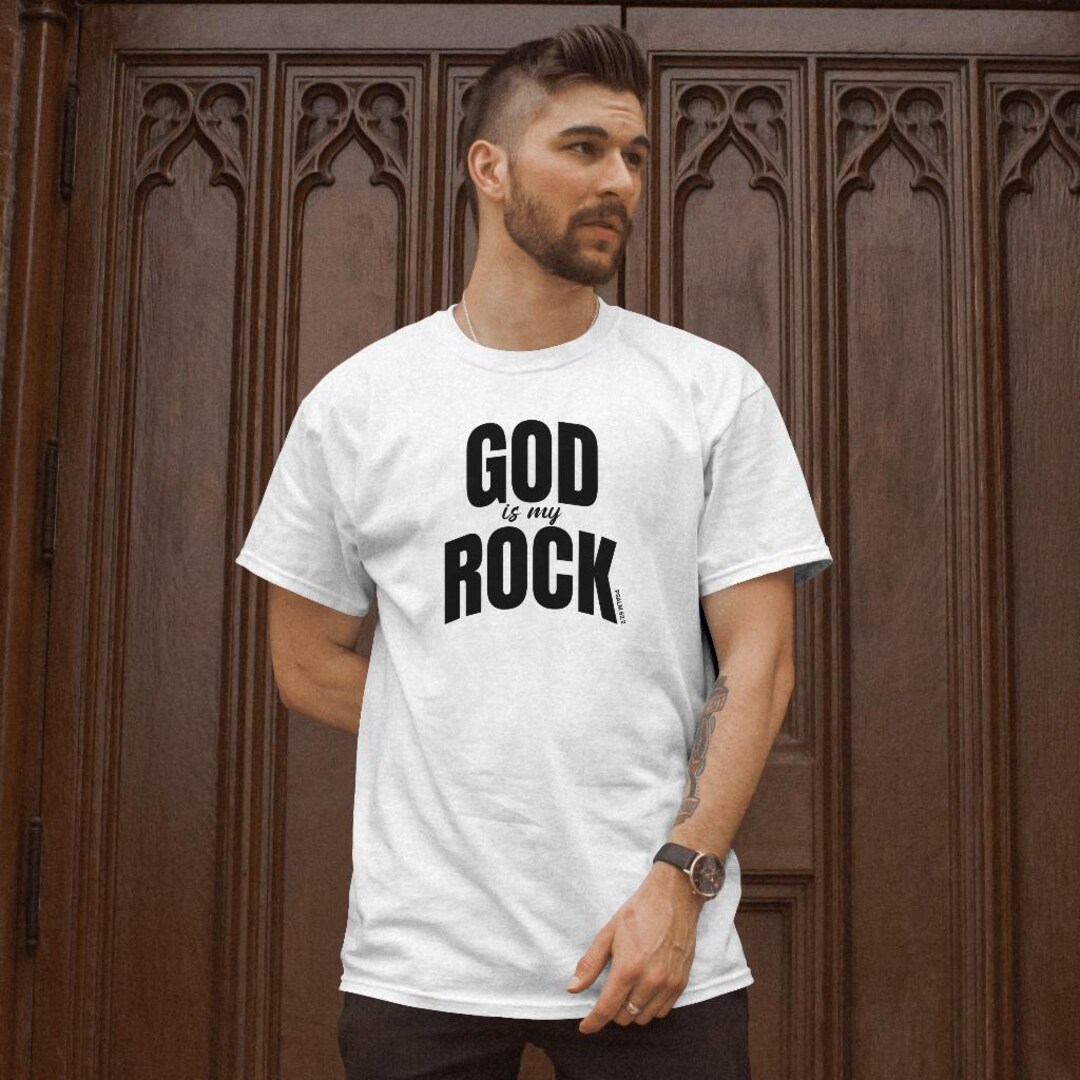 God is My Rock T-shirt Design in PNG, and SVG for Cricut and Screen ...