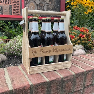 Porte-bouteilles / porte-bière avec gravure personnalisée, par exemple nom ou inscription de votre choix comme cadeau image 1