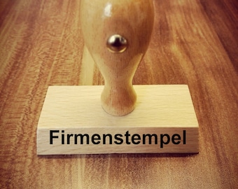 Holzstempel Adressstempel Firmenstempel 4 - 5 Zeilen Text