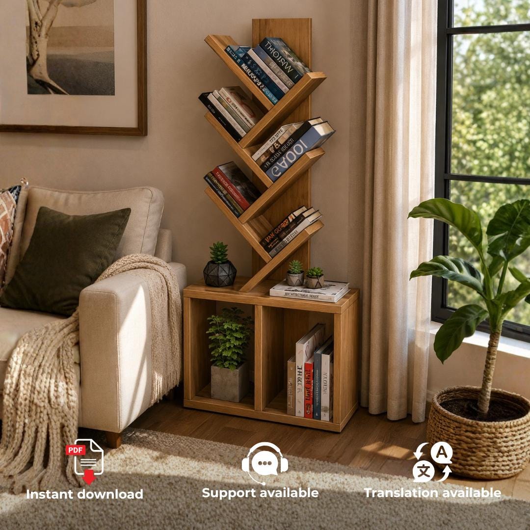 a.flat 2ユニットキューブ ラタンドロワー付き ② DIY Book Nook Tower PDF Plan | 2x10 & 2x12 Modern Woodworking
