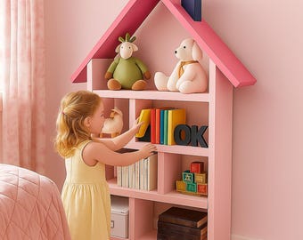 BIBLIOTHÈQUE MINIATURE À 3 niveaux 1:12, étagère de rangement en bois pour EUR 7,49 - FR