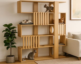 Plan pdf kattenwandplanken | DIY modulaire verticale speeltuin