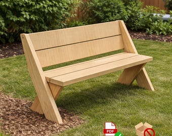 DIY 2x6 レオポルド屋外ガーデンベンチプラン - 庭と裏庭のための DIY