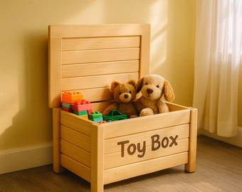 DIY Kids Toy Box Woodworking Plans: Beginner-Friendly PDF (Digital Download)