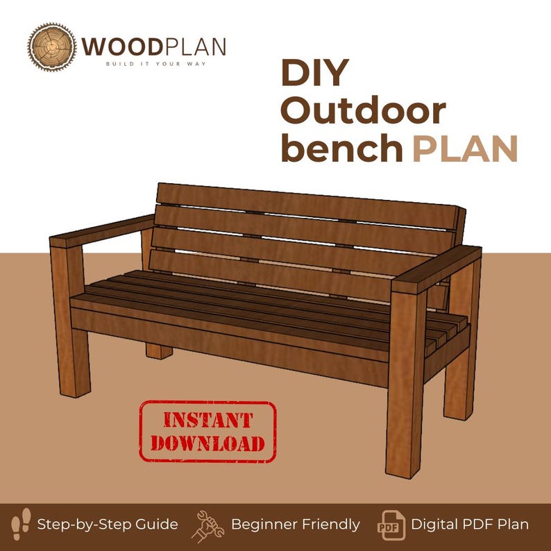 DIY Outdoor Bench | Outdoor Furniture Woodworking | Beginner-friendly ...