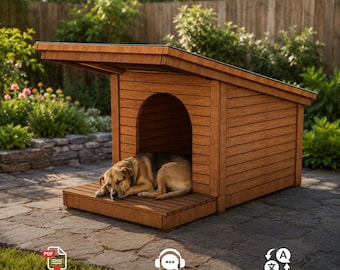 大型犬小屋の作り方、DIY指導プラン、36インチ×36インチ、DIY