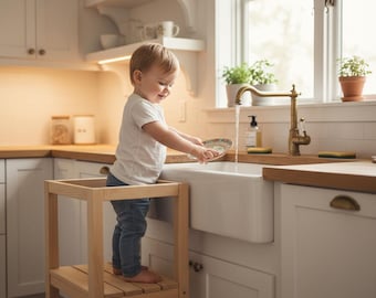 DIY Toddler Helper Stool Plan: Kitchen & Bathroom Step Stool (PDF Download)