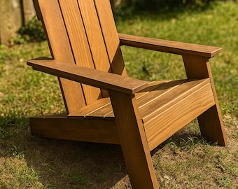 cedar Adirondack chair plans PDF beginner -Beginner DIY Outdoor Furniture Woodworking Project – 2x6 Digital Download Blueprint Design