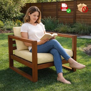 Modern Outdoor Chair | Outdoor Furniture Woodworking | Beginner-Friendly PDF