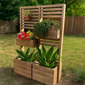 Tiered Planter Box with Trellis Plan: DIY Garden (Digital Download)